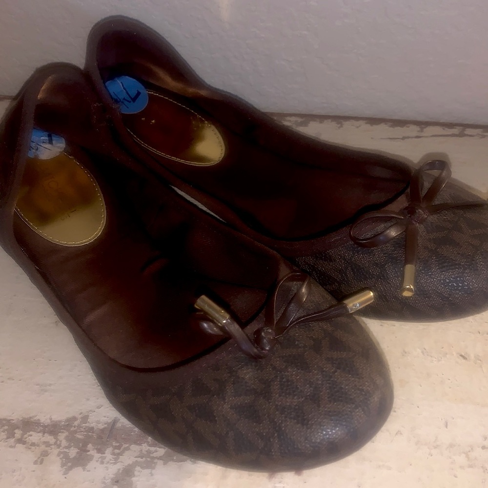Mk Juliette ballerina flats signature mk